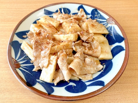 豚バラと長芋の梅炒め